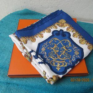 Authentic HERMES F DE LA PERRIERE silk scarf